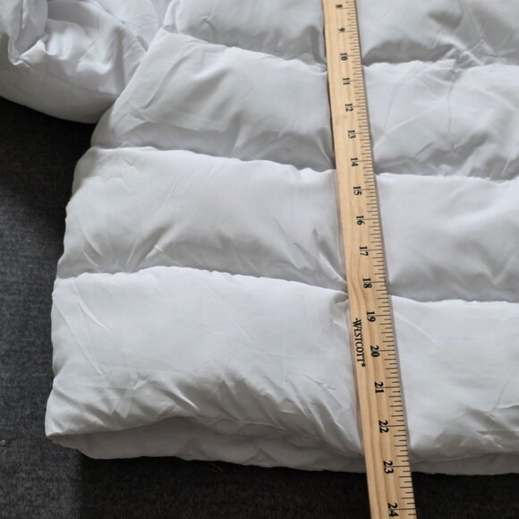 Fabletics Puffer Jacket Women XXL White Full Zip LS Pockets Lined Preppy Cottage - Picture 8 of 16